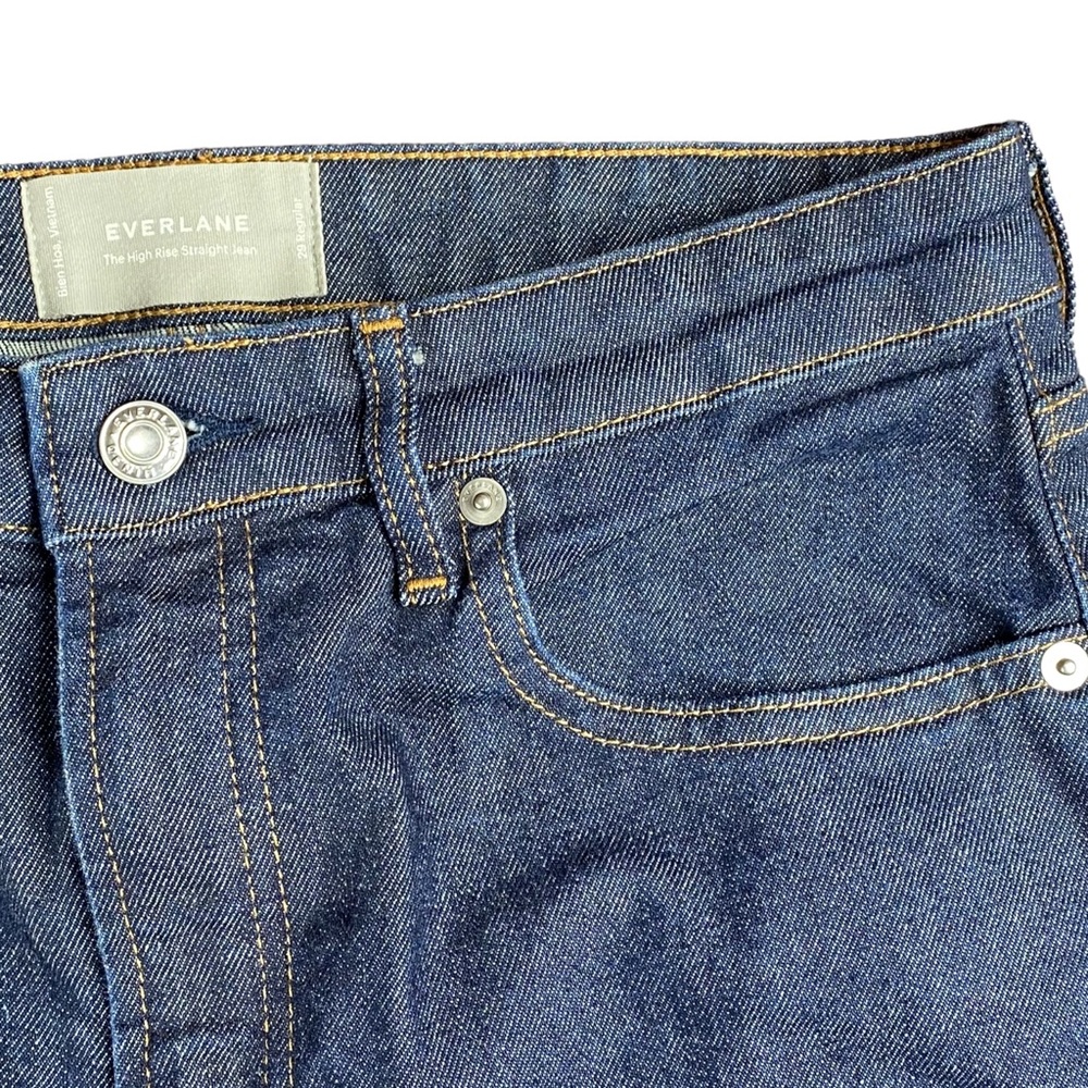 Everlane High Rise Straight Jeans Women’s 29 Medium Wash - Picture 4 of 10
